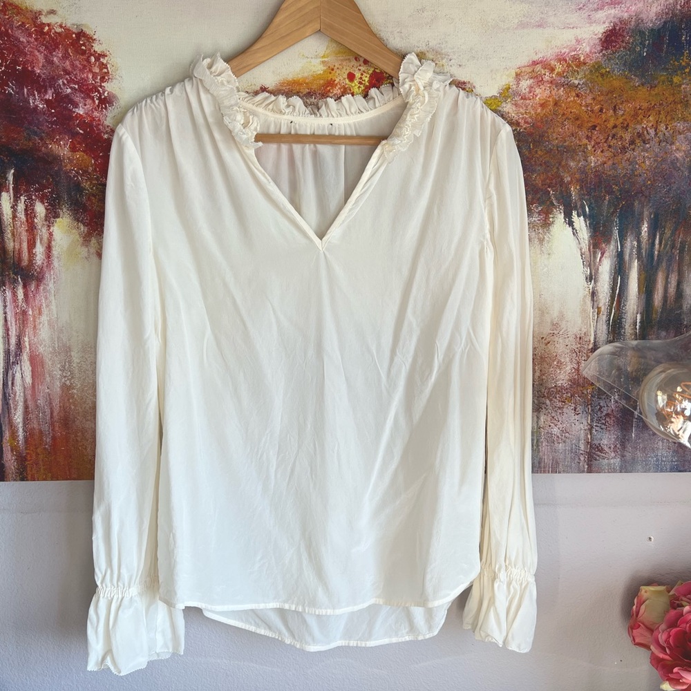 J. Crew small cream blouse